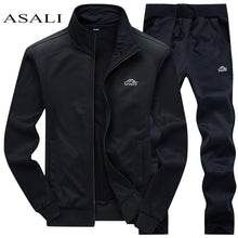 Load image into Gallery viewer, Tracksuits Men Polyester Sweatshirt Sporting Fleece 2019 Gyms Spring Jacket + Pants Casual Men's Track Suit Sportswear Fitness
